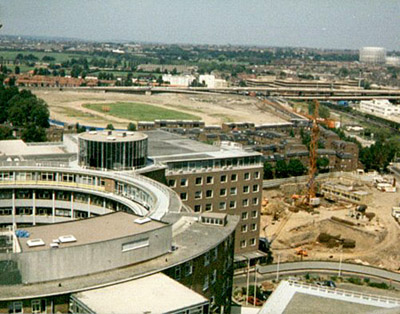 tv centre looking towards white city 1985 mike renshall